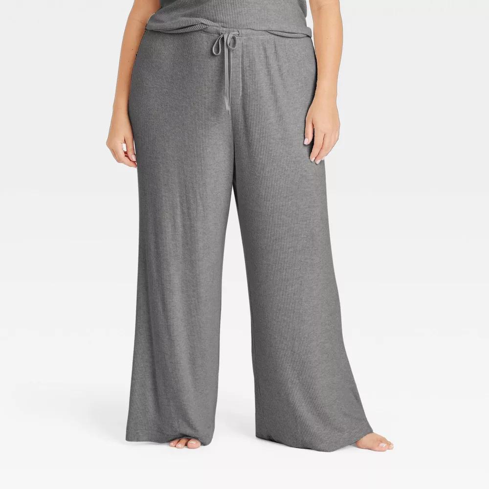 Women's Cozy Ribbed Wide Leg Pants - Auden™