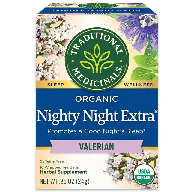 Traditional Medicinal Nighty Night Valerian, Organic Tea Bags, 16 Count