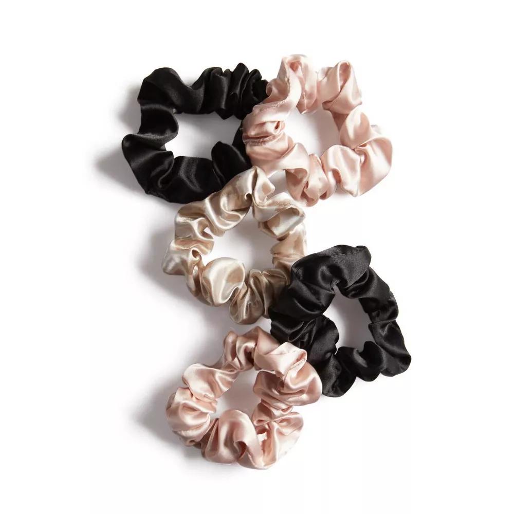 Kitsch Assorted Satin Sleep Hair Scrunchies - 5ct